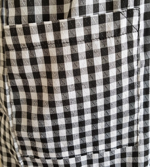 Miss S Domestic Uniforms 3pc Check Black & White